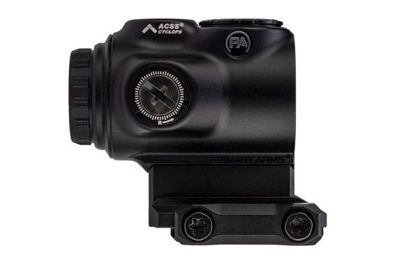 Primary Arms 1x Micro Prism scope features near unlimited eye relief